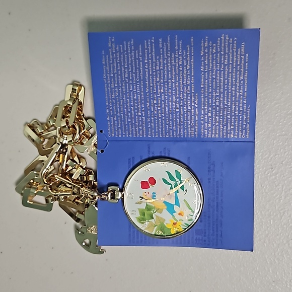 Alice In Wonderland Bucket Hat, And  70th Anniversary Bag Strap Charm. NWT - Picture 7 of 8